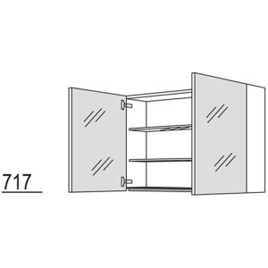 Spiegelschrank 80 cm mit Doppeltür &...