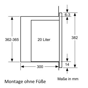 Junker Einbau Mikrowelle 800 Watt, 20 Liter