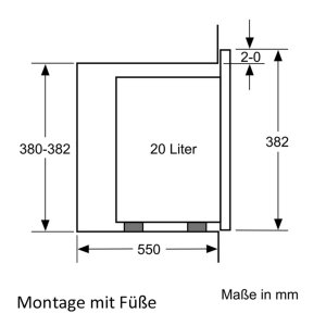 Junker Einbau Mikrowelle 800 Watt, 20 Liter