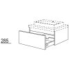 Unterschrank mit Ausschnitt für Waschbecken 60 cm