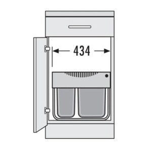 Hailo Unterschrank Mülleimer/Abfallsammler 3