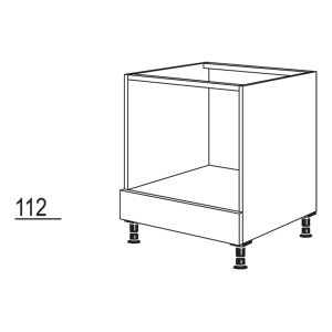 nobilia-Herd-Umbauschrank, 1 feste Blende; Nischenmaß 598-HUB-332 Alpinweiß-60 cm